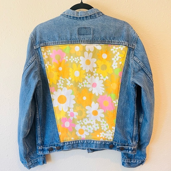 Rare 1980s Type 3 Levi’s Trucker Jacket Made in France Custom Upcycled Size 40 - Picture 2 of 10